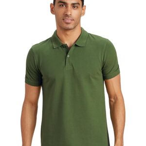 Amazon Brand - Symbol Men's Cotton Rich Solid Polo Tshirt | Collar Tshirts | Half Sleeves | Plain-Regular Fit (Available in Plus Sizes)